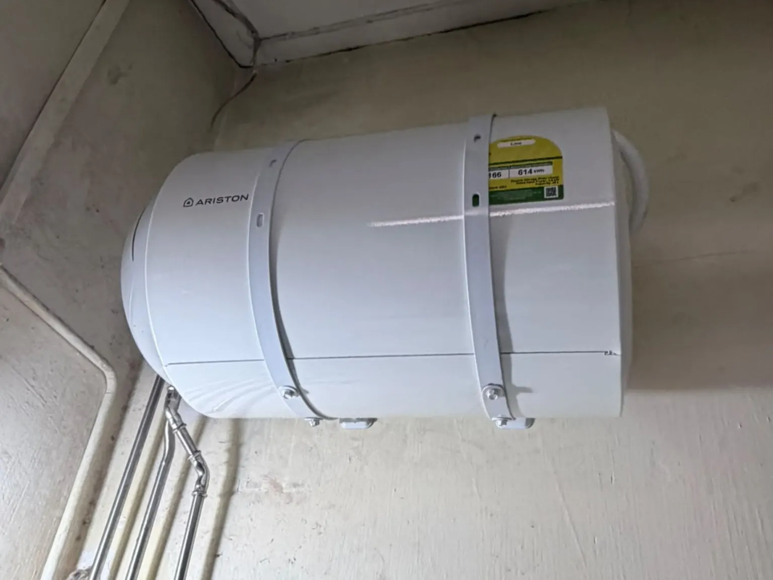 New storage water heater installed at a property in Singapore